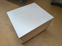 Spanplatte beschichtet creme-weiss 8 mm, 73x64,6 cm, 50 Stk.