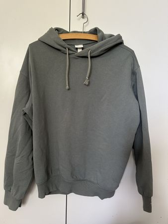 H&M Kapuzenpullover grau/grün Grösse XS