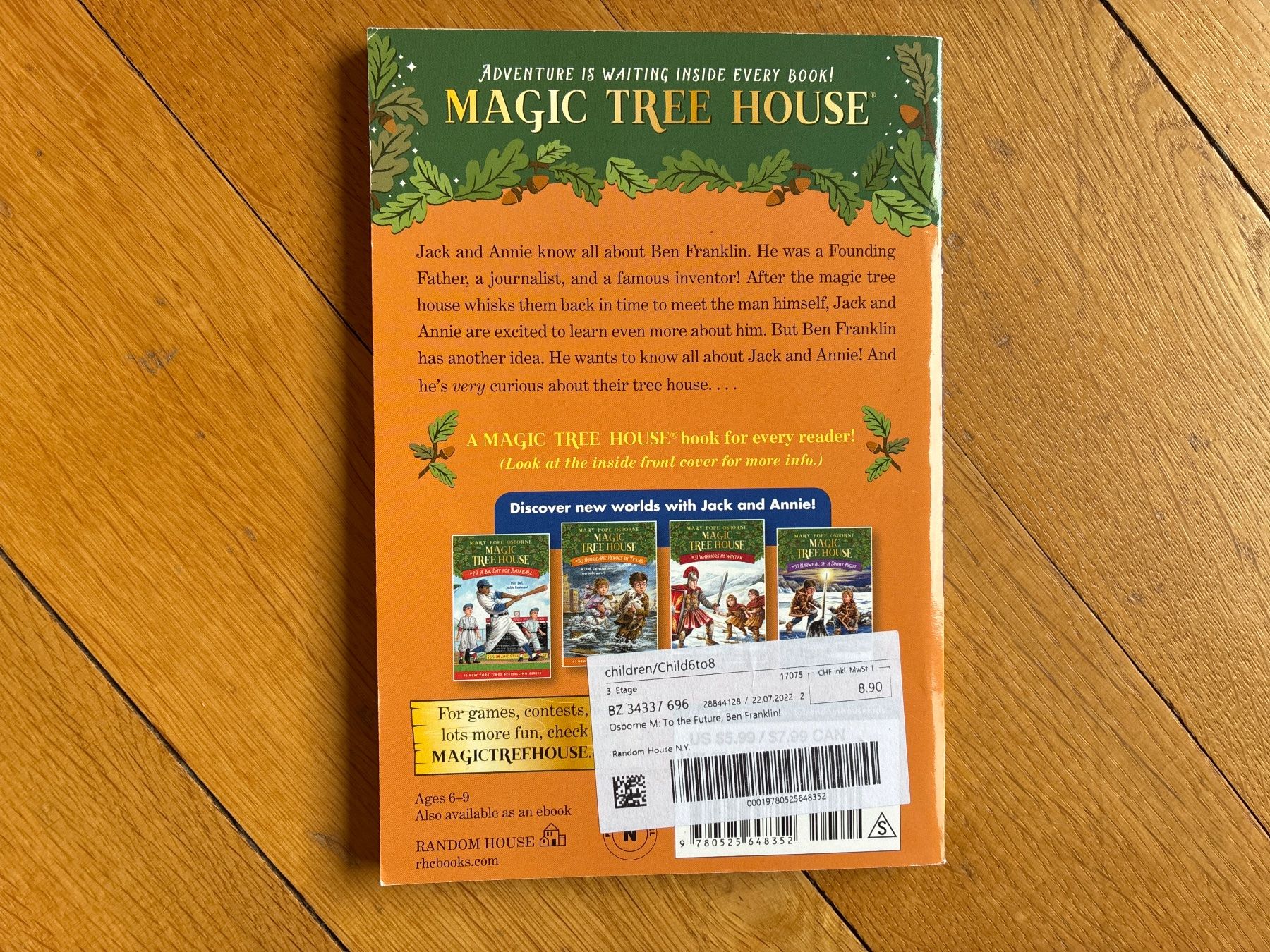 Libri: Magic Tree House #32 To the Future, Ben Franklin! – Usato da Zollikon venduto da mythenschloss 1