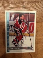 Claude Lemieux NHL EVZ Hockey Card signiert 