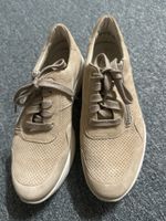 Damen Sneaker beige mit Reissverschluss guter Zustand