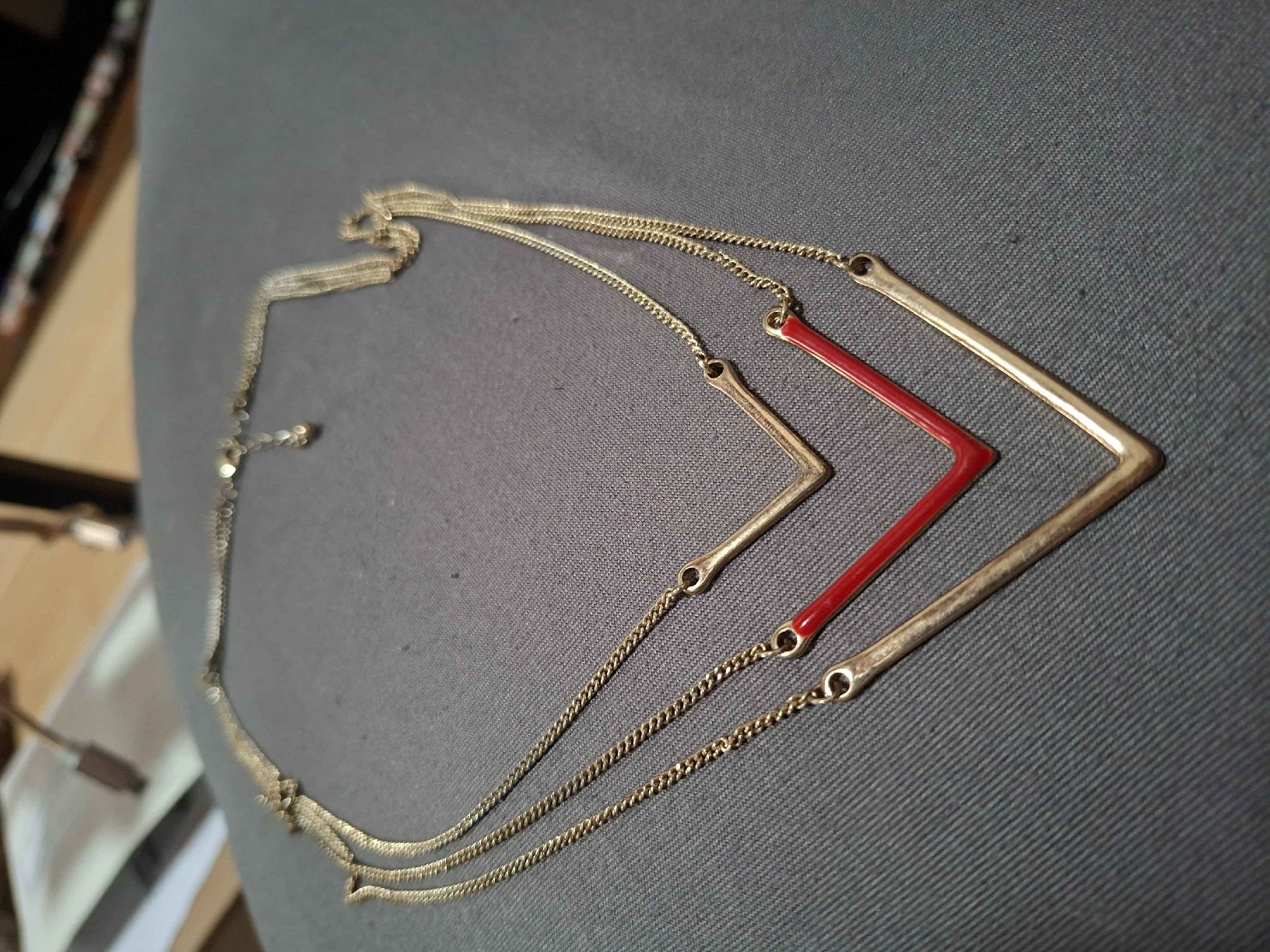 Ketten: Collier multi-rangs doré avec motifs – Gebraucht aus Tannay von v1n1p00h 4