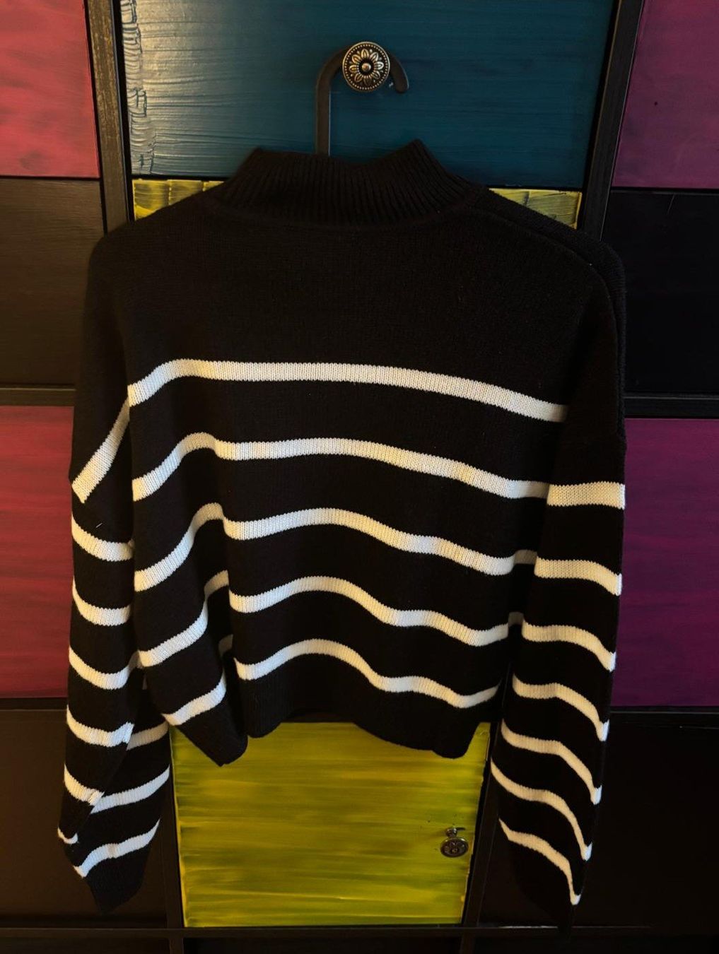 H&M Maglioni & Felpe: Schöner H&M Strickpullover, weiss gestreift, Gr. S – Usato da Bülach venduto da reaos 4