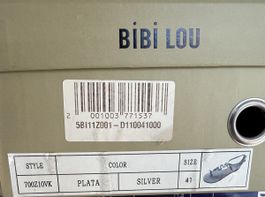 Bibi Lou Sandalen Schlange Strass Silber gr 41 neu!