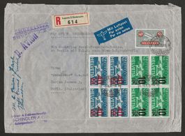 Flugpost Schweiz 1937 Basel Frankfurt Berlin Sofia Luftpost