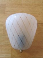 Schöne Wandlampe Glas Weiss Muster Vintage 50er 60er Jahre