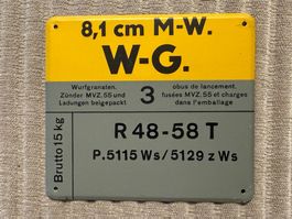 MUN Schild: 8,1cm MW WG MVZ55 - Schweizer Armee