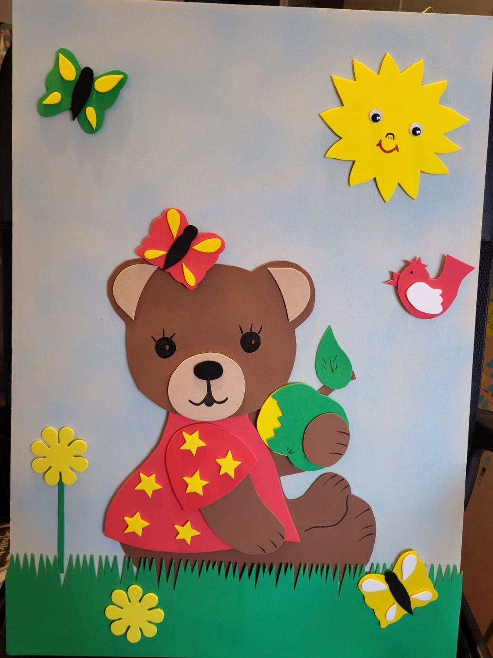 Poster & Bilder: Teddy Bild ☆Handmade☆ 42x 60cm – Gebraucht aus Felben-Wellhausen von Brummbaer90