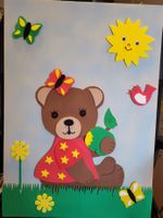 Teddy Bild ☆Handmade☆ 42x 60cm