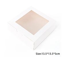 5 Stk. NEUE Tortenkartons weiss 13,5 x 13,5 x 5cm - 223473