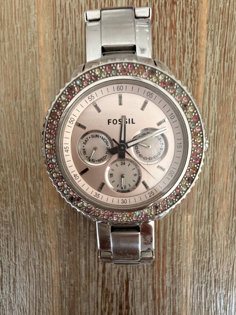 Fossil Orologi: Fossil Damenuhr mit Zirkonia – Usato da Oensingen venduto da Widder2010r