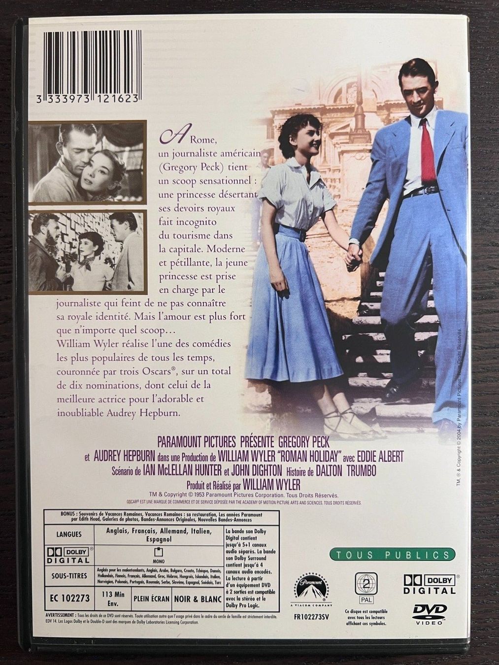 Alle DVDs: Vacances romaines ( Fr, En, It, De ) – Gebraucht aus Zürich von FilmFreunde 1