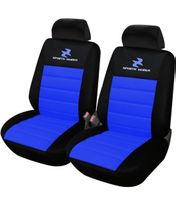 2Stk universeller Autositzbezüge blau schwarz