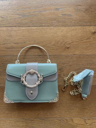 Trendige Handtasche in Pastellfarben mit Golddetails ✨