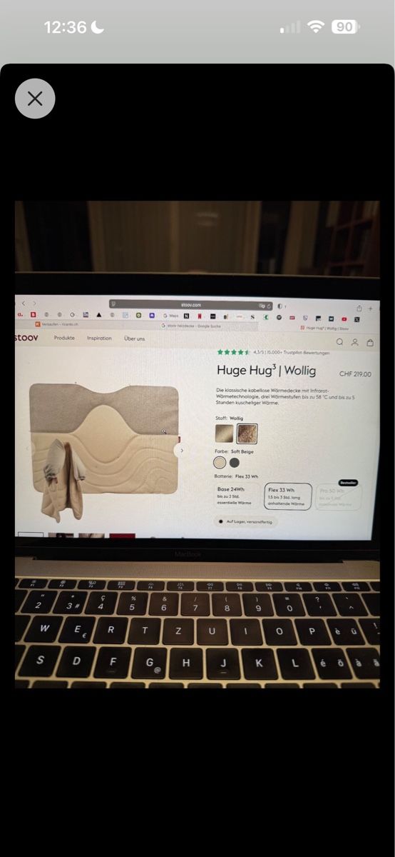 Wiegen & Stubenwagen: Stoov Huge Hug Wolle beige neuwertig – Gebraucht aus Affoltern am Albis von WeberBio 2