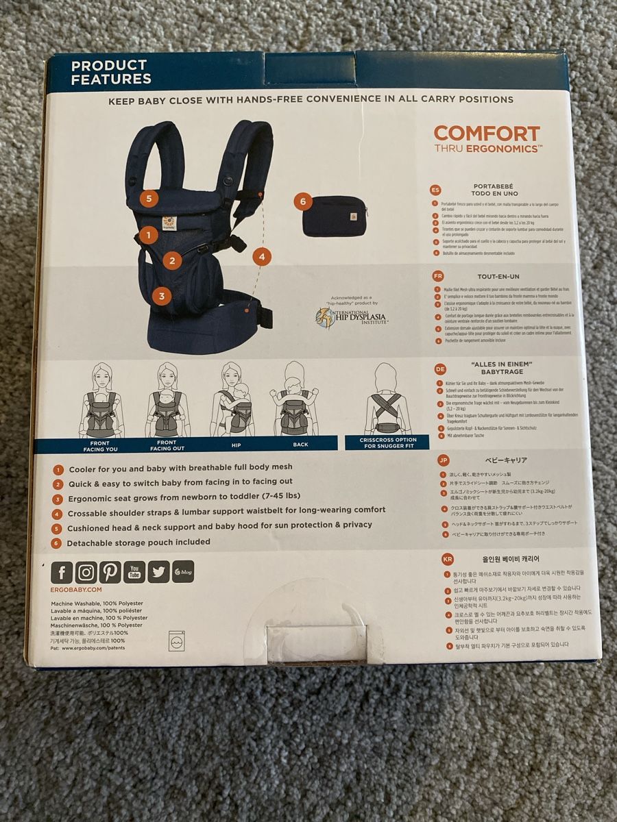 Ergo Baby Marsupi portabebè: ergobaby omni 360 cool Air – Usato da Studen BE venduto da par_f69n 4