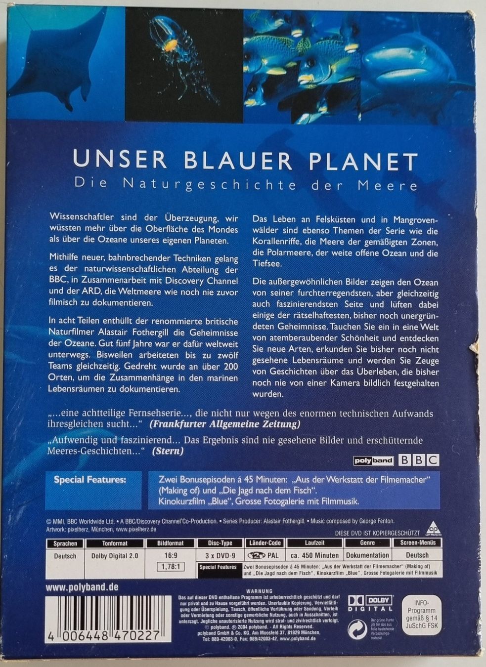 Tutti i DVDs: Unser blauer Planet BBC Doku 3 DVDs – Usato da Bassersdorf venduto da Ubrunu 1