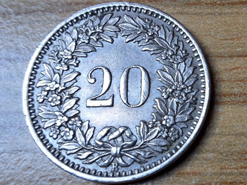 Tutti le monete: 20 Rappen 1947 - fast vorzüglich! – Usato da Münchenstein venduto da purbach1 1