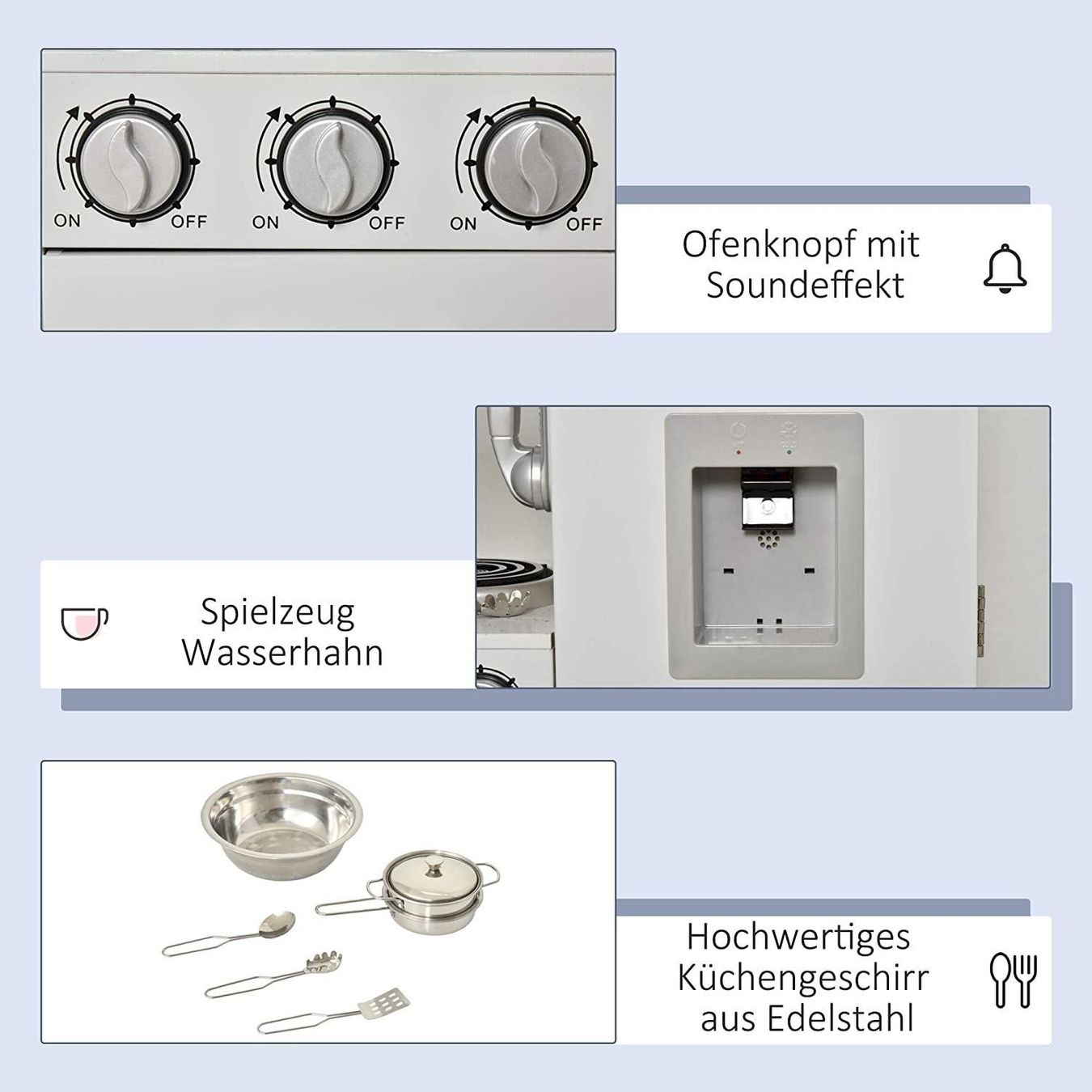 Giocattoli: Kinderküche mit Zubehör MDF Weiß – Nuovo e nell'imballaggio originale da Bottighofen venduto da zaap 5