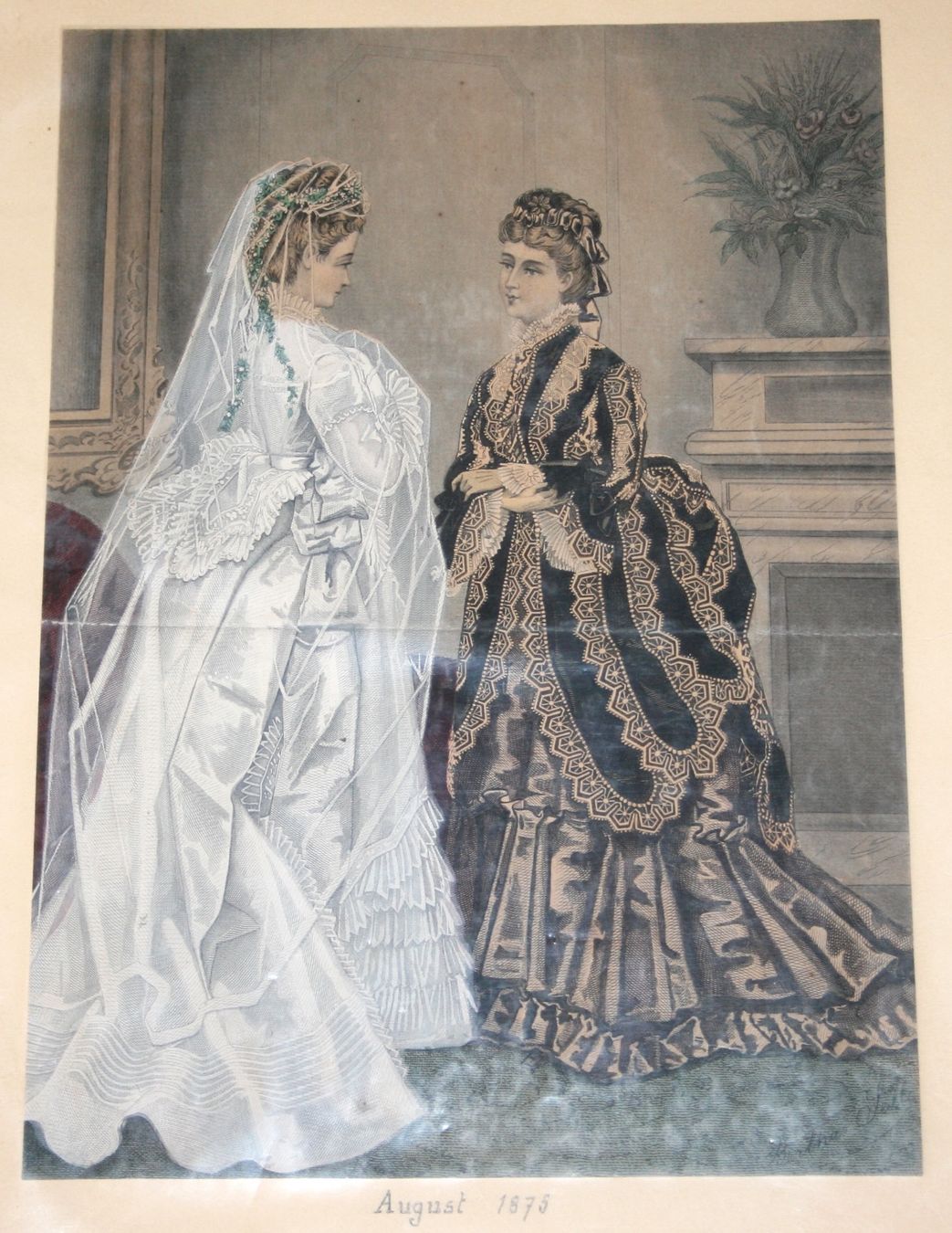 Foto & Immagini: Modestich Damenmode, koloriert, August 1875 – Usato da Schaffhausen venduto da Kartenprofi 1
