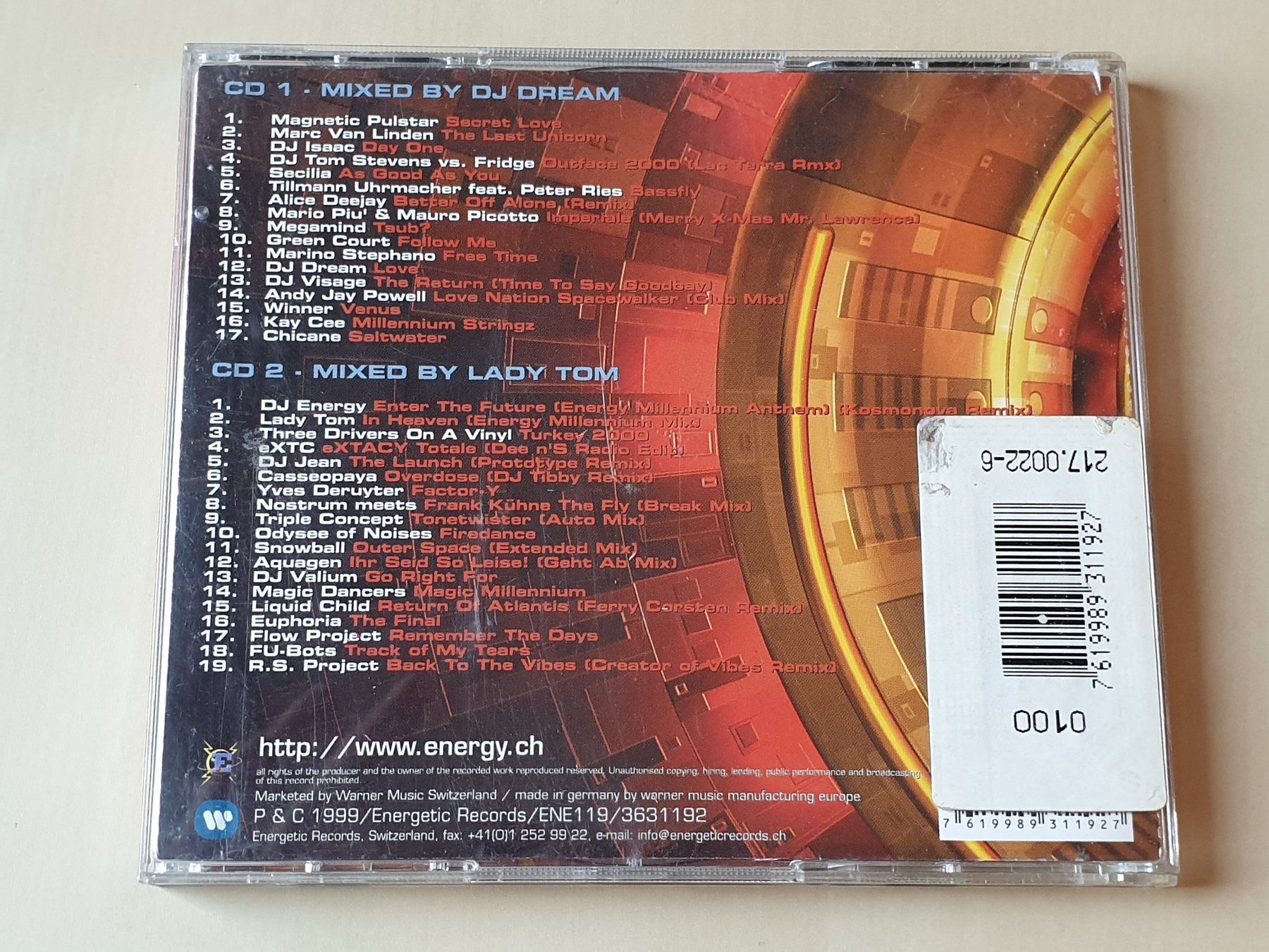 CDs: Energy 99 Millenium DJ Dream & Lady Tom – Gebraucht aus Stansstad von collectorsshop 1