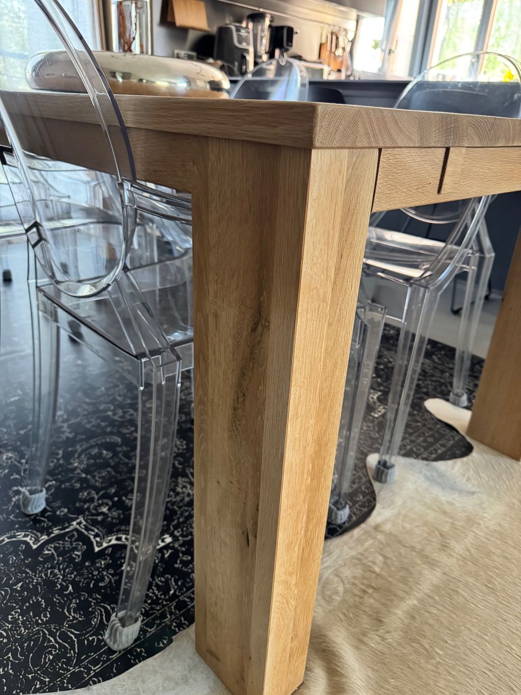 Tables: Table en chêne massif avec rallonge séparée – D'occasion à Thônex par anamag 2