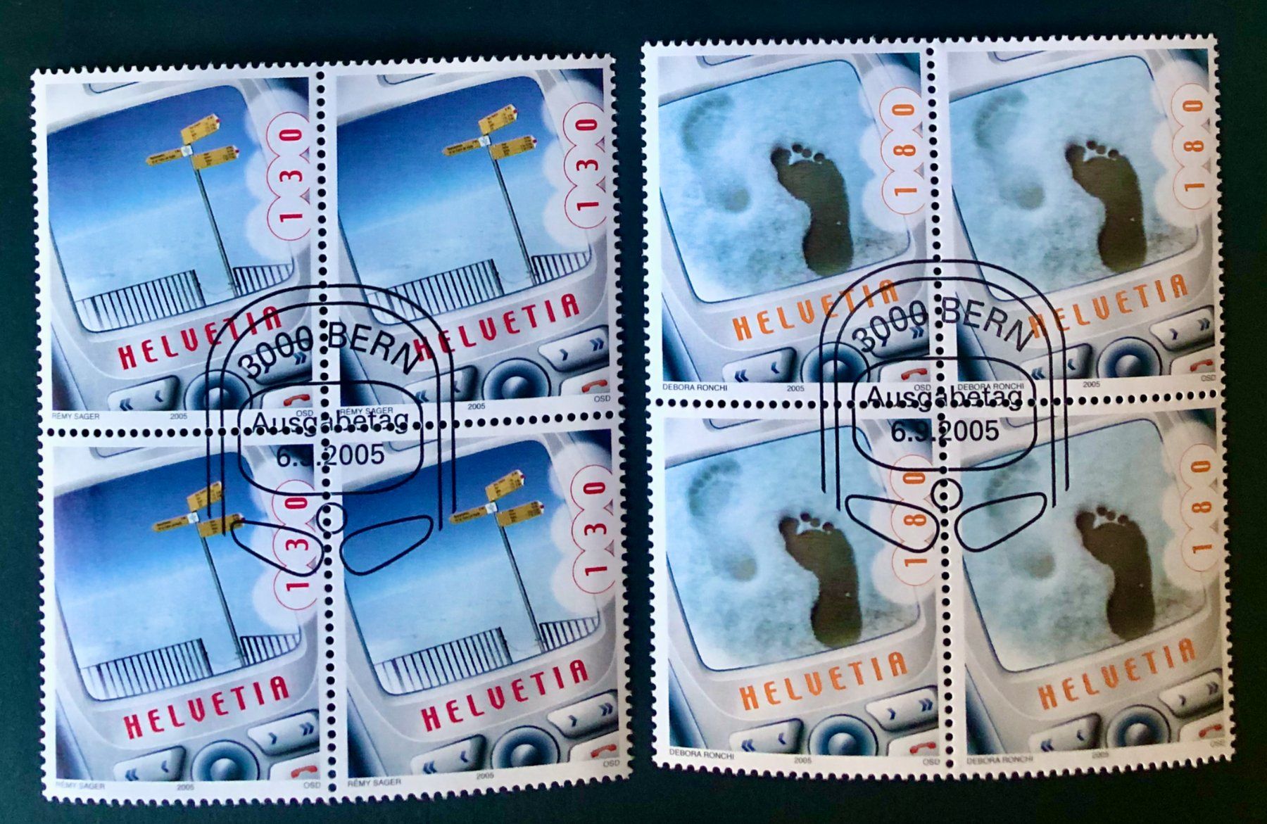 Tutti i francobolli: Viererblock Nr.1173-1176 mit Stempel Bern 2005 – Usato da Aarau venduto da Billa007 2