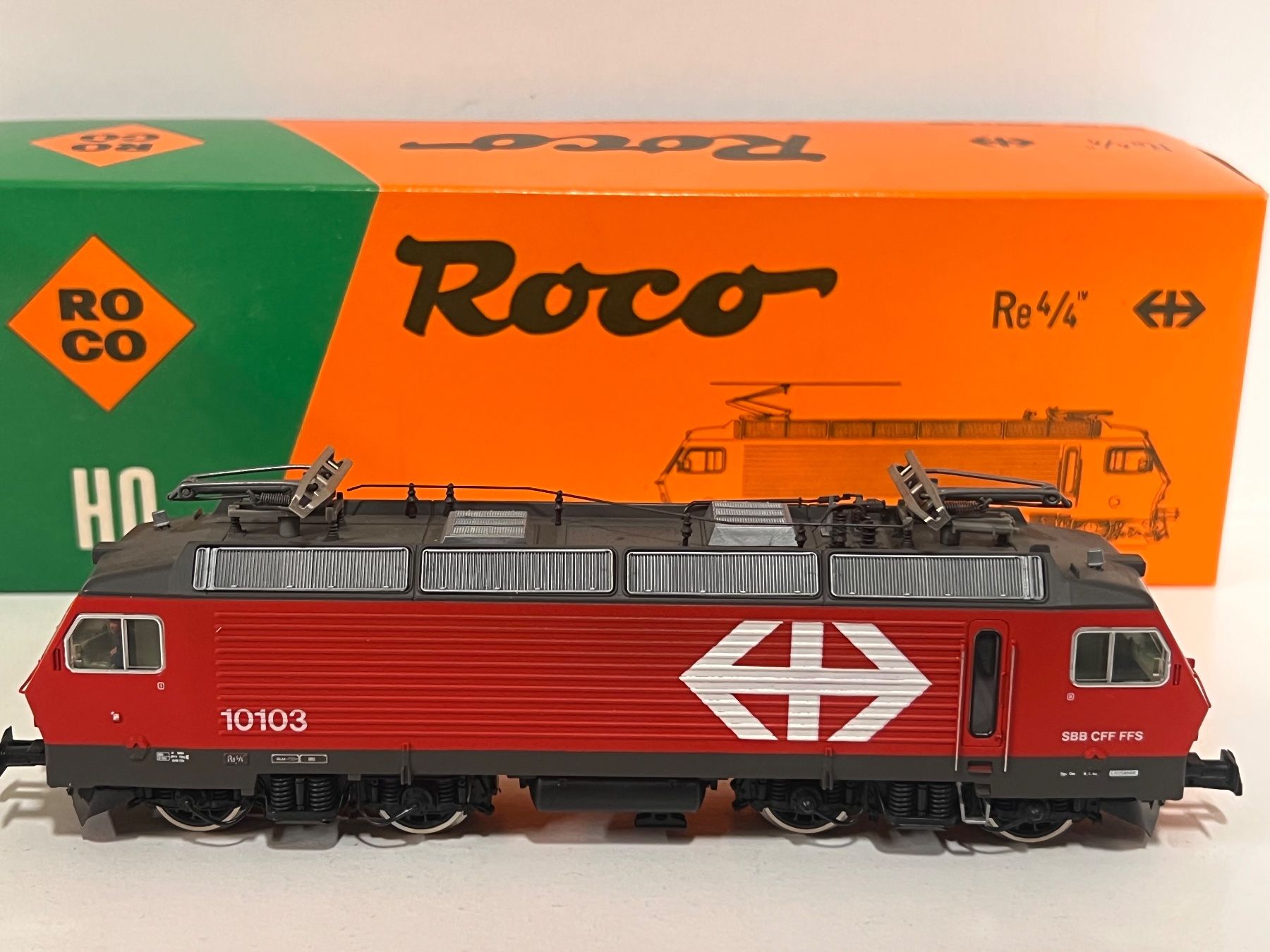 Roco Modellini di ferrovie: Roco SBB Re 4/4 10103 H0 AC Analog – Usato da Geroldswil venduto da TopTrain54 5
