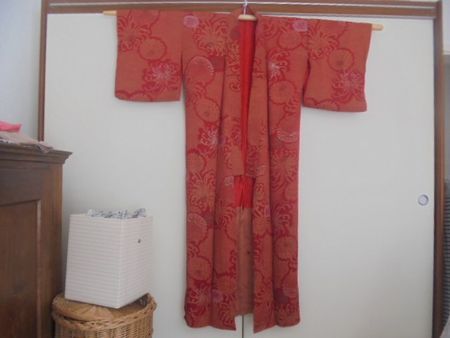 Vintage japanischer Seiden Kimono,