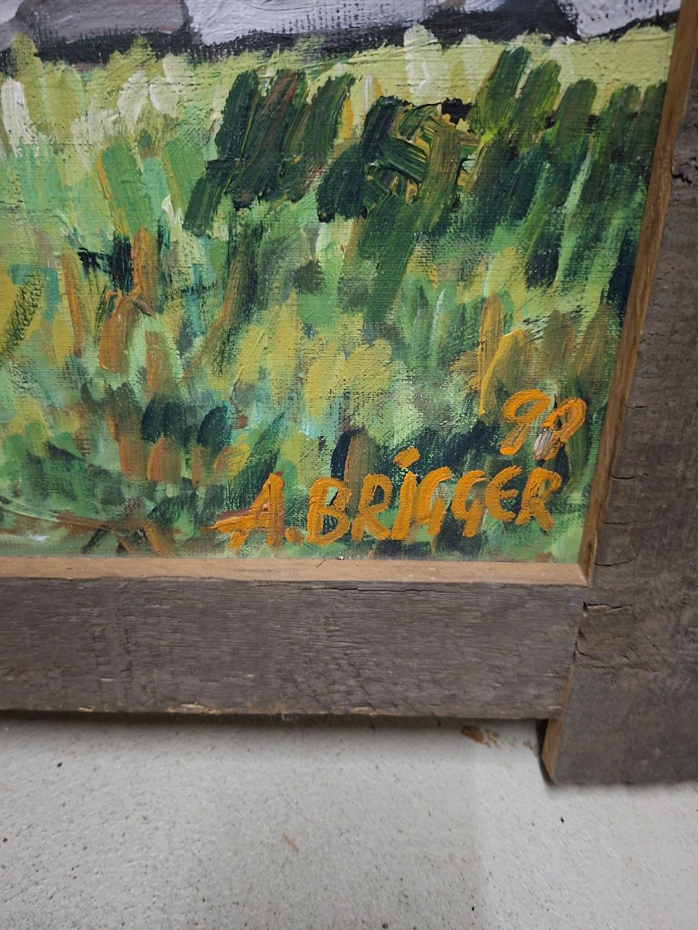 Gemälde: Gemälde "Altes Paar mit Katze" von A.Brigger, 80x100cm – Gebraucht aus Grossdietwil von hufi10 3