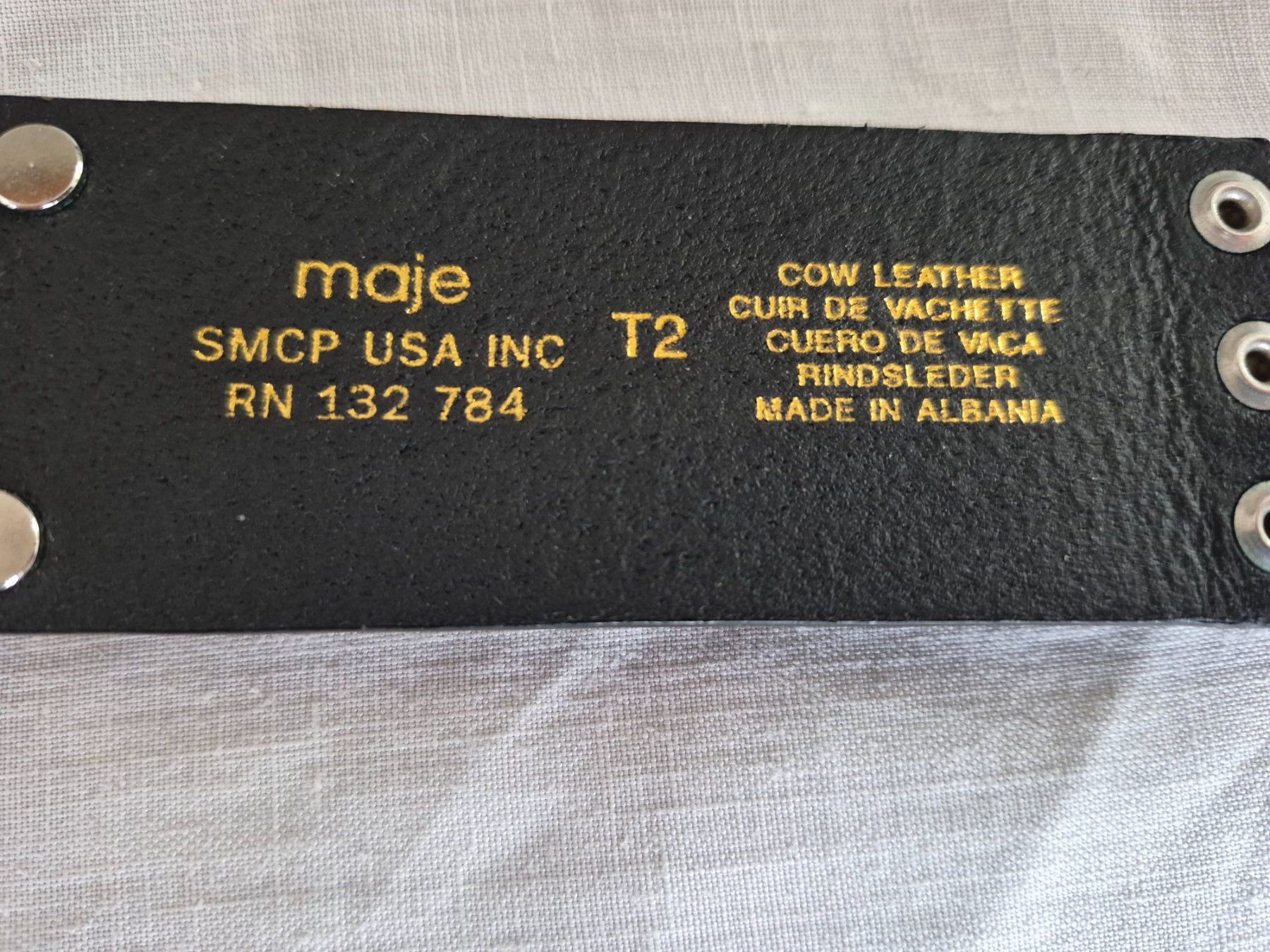 Maje Cinture: Ceinture Maje en cuir de vachette – Nuovo (secondo la descrizione) da charmoille venduto da mir_my9f 2