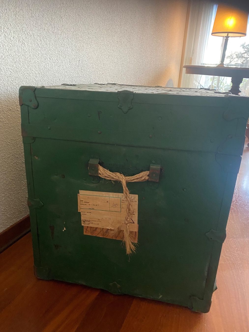 Cassapanche: Grüner Überseekoffer – Usato da Luzern venduto da S.Kern01 4