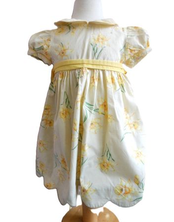 Gr. 80 Kleid mit Osterglocken Vintage