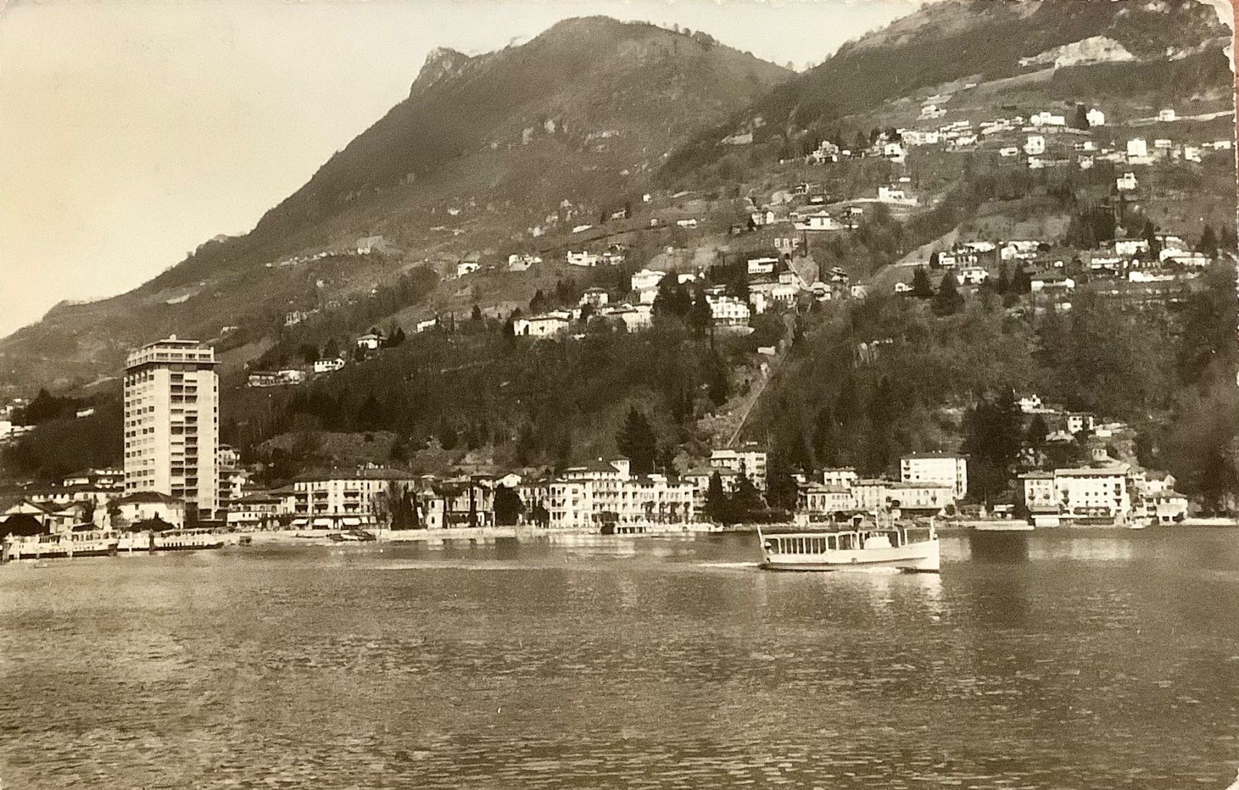 Cartoline postali: LUGANO CASSARATE - Lago di Lugano & Schiff – Usato da Root venduto da ENGLAND-TREASURES 1