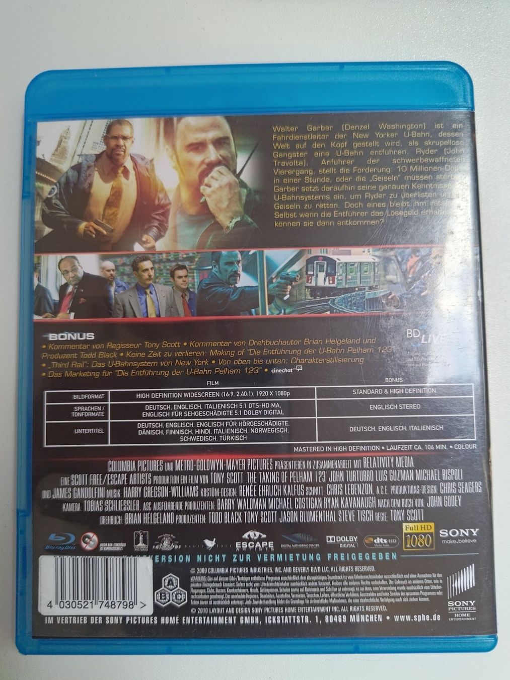 Alle DVDs: Die Entführung der U-Bahn Pelham 123 – Gebraucht aus Liestal von Kratzilla 2