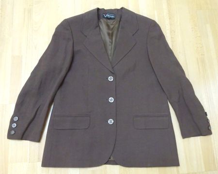 Miss Clementino - BW / Leinen Blazer - dunkelbraun - Gr. 40