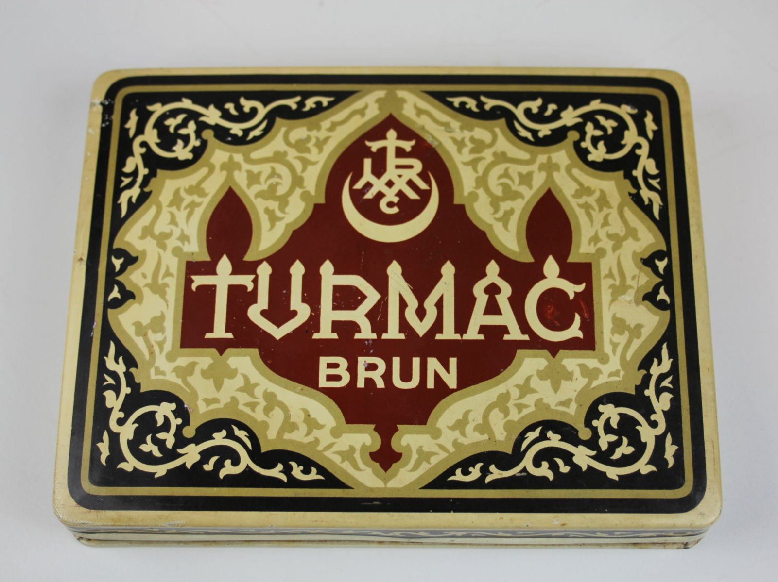 Barattoli: Vintage Turmac Brun Metallbox – Usato da Basel venduto da IRMAundFRED