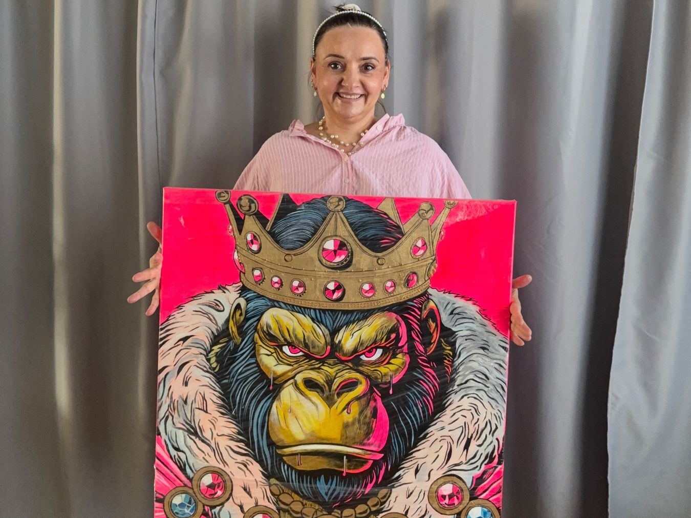 Dipinti: Pop-Art-Gemälde 70x70 Gorilla ! – Nuovo e nell'imballaggio originale da Schöftland venduto da M.B.Dudart
