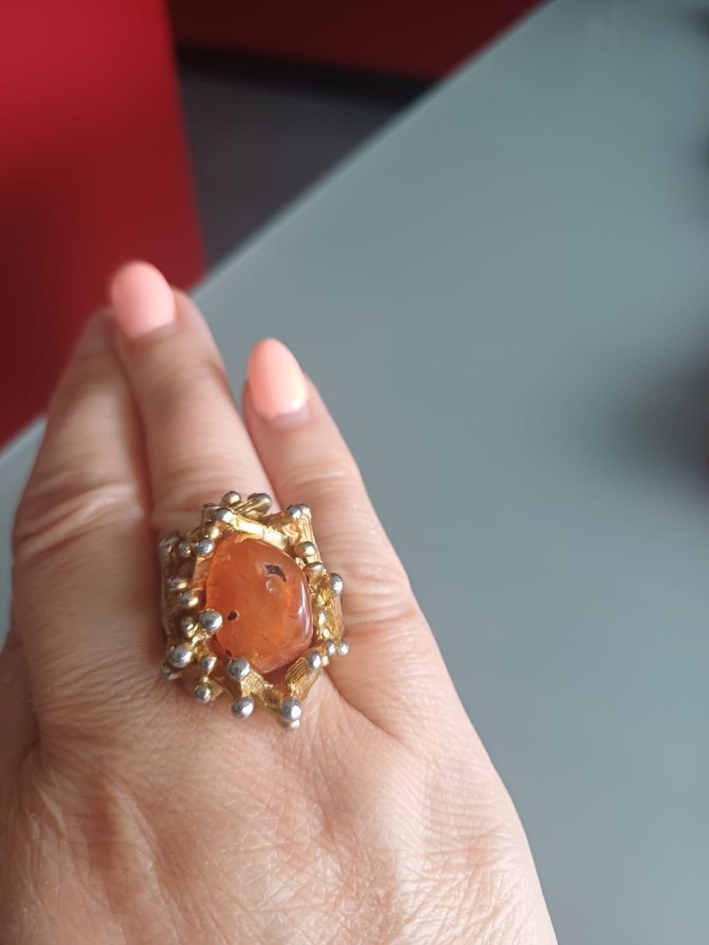 Ringe: Bague avec pierre Cornaline – Gebraucht aus Collonges von cam_72xf 2