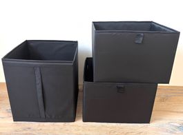 3 x Boxen Behälter Korb Aufbewahrung faltbar Reissverschluss