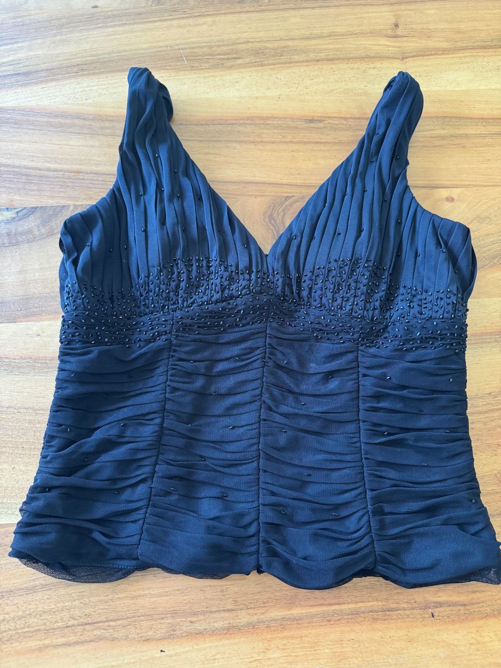 Top: JOSEPH RIBKOFF elegantes Top Perlen schwarz Gr. 38 – Usato da Meiringen venduto da luanik