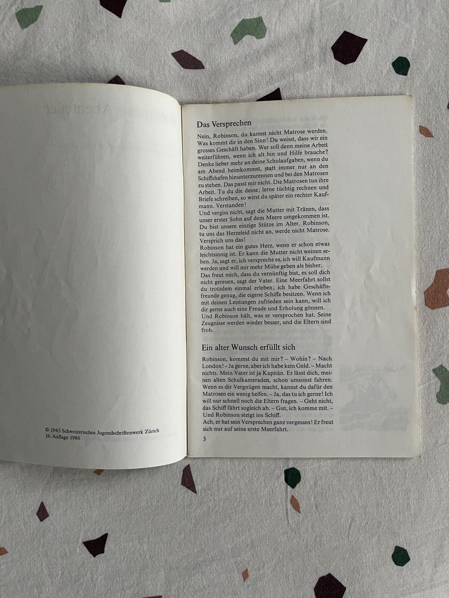 Bücher: SJW Heft Robinsons Abenteuer Albert Steiger – Gebraucht aus Hirzel von carta9 2