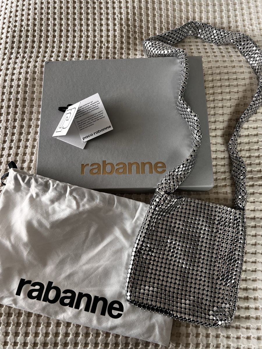 Borse da donna: Rabanne Mini Pixel Tasche silber – Nuovo e nell'imballaggio originale da Bachenbülach venduto da narapopo