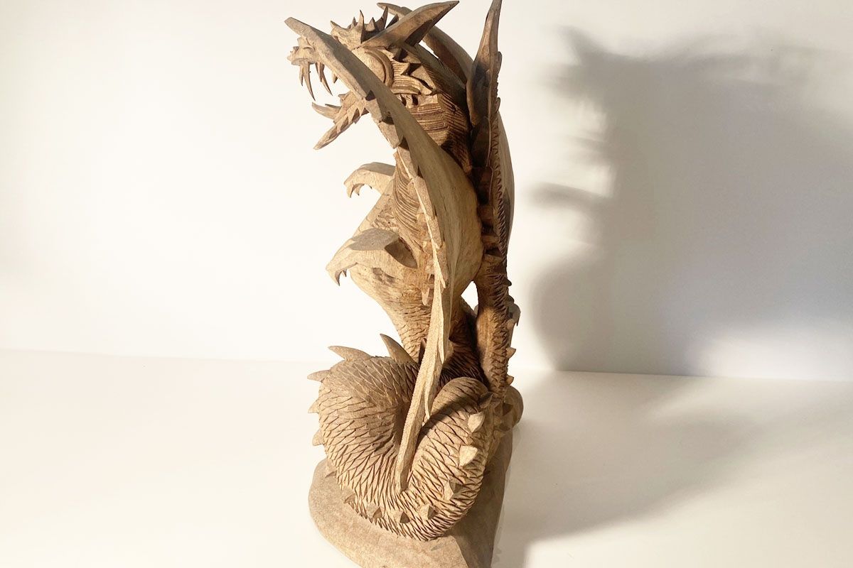 Skulpturen & Statuen: Handgeschnitzer Holz Drache Bali 50 cm – Gebraucht aus Ballwil von ClassicGallery 5
