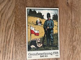 Postkarte Schweizer Grenzbesetzung 1. Weltkrieg (KoA43)