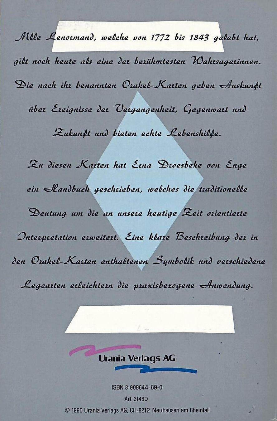 Cartoline: Lenormand: 2 Kartenset J.M.C. & CiroMarchetti, plus 2 Bücher – Usato da Rotkreuz venduto da Radus24 7