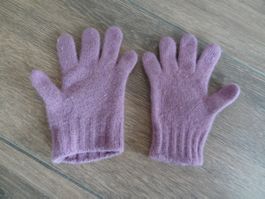 Gants doux en laine violette 3-5ans