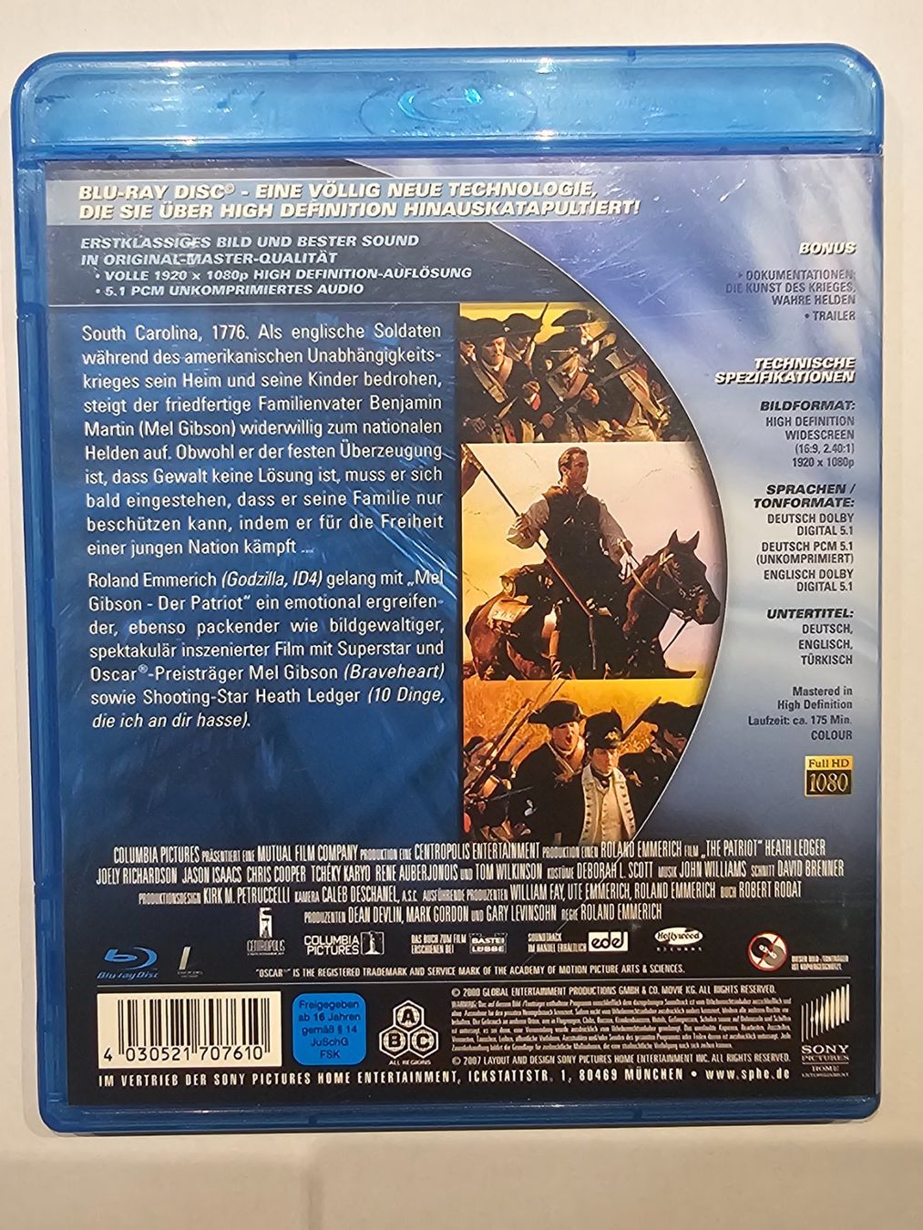Tutti i DVDs: Blu-ray Der Patriot Extended Version Mel Gibson – Usato da Würenlos venduto da Keks 1