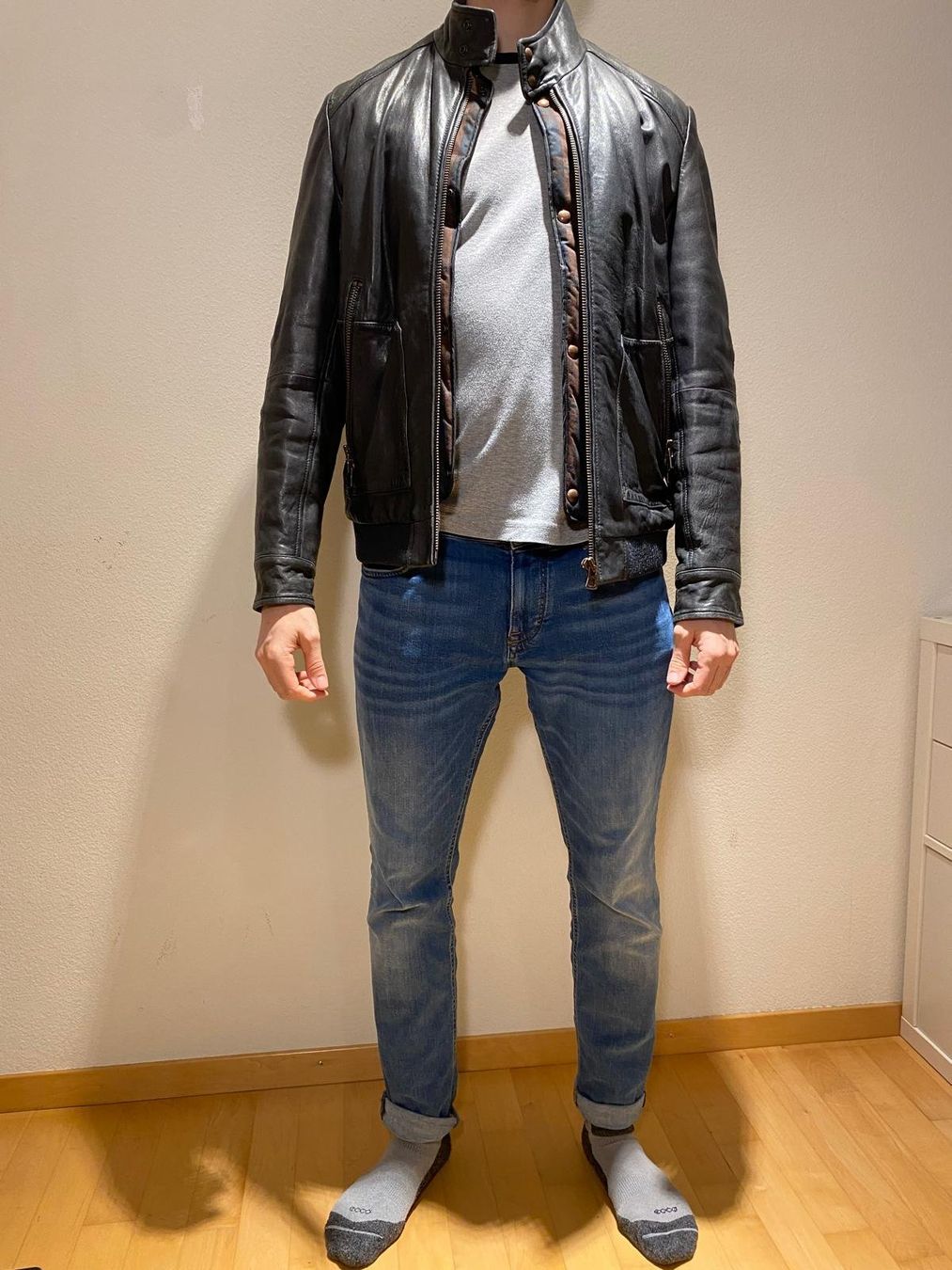 Hugo Boss Jacken: BOSS Orange Lederjacke - Gr 48 - ungetragen – Neu (gemäss Beschreibung) aus Zug von ciceroni