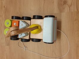 Ikea UPPSTÅ Kran mit Klötzen aus Holz